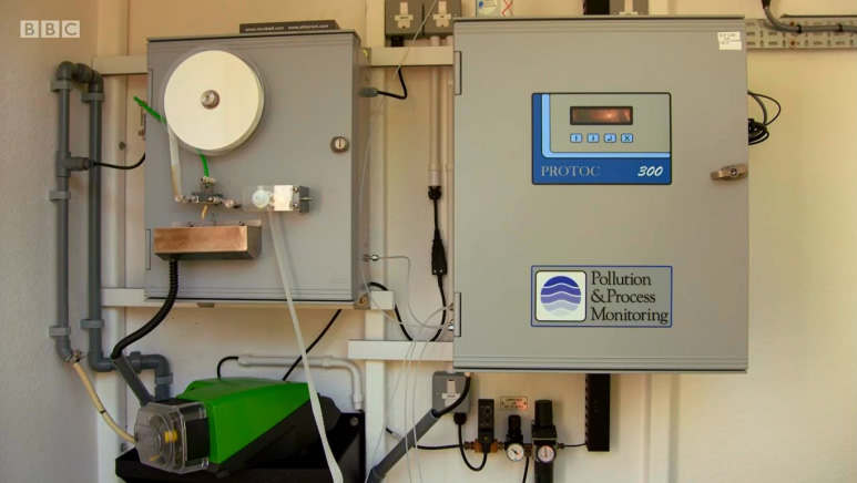 Protoc 300 TOC analyser system used to continuously monitor the discharge